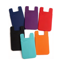 Étui de téléphone en silicone promotionnel avec poche pour bracelet, portefeuille intelligent, porte-cartes de crédit, peinture UV