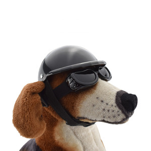 Capacete de segurança para animais de estimação, capacete de plástico com óculos de sol, chapéu para cachorro, animais de estimação, moda legal - Product Image 2