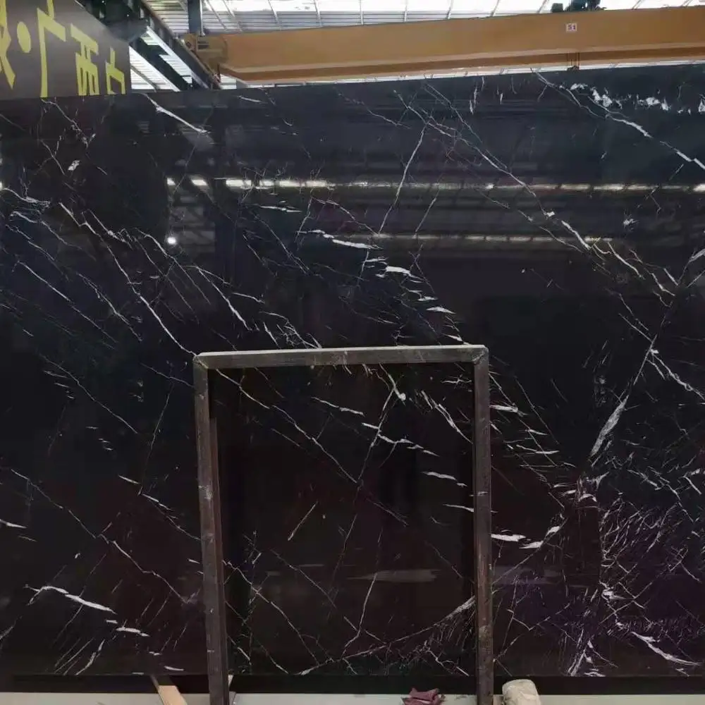 Hot Selling Nero Marquina Black Marble,High Quality Kenya Marble Black Stone In Tile