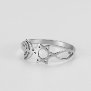 <span class=keywords><strong>Anillo</strong></span> con <span class=keywords><strong>Sello</strong></span> Messiánico, <span class=keywords><strong>Anillo</strong></span> de Acero Inoxidable para <span class=keywords><strong>Mujer</strong></span>, Estrella de David, Menorá, Amuleto de Israel, Joyería Vintage, Accesorios de Janucá - Product Image 3