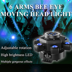 Projecteur LED laser à six bras 150W, contrôle DMX512, couleurs RGBW, effets kaléidoscope et stroboscopiques pour DJ, discothèque et scène - Product Image 3