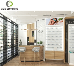 Modern Optical Shop Furniture Custom Wooden Wall Sunglasses Display Stand For Optical Display Showcase Optical Shop Decoration - Product Image 1