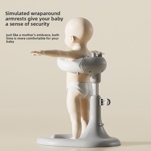 Soporte <span class=keywords><strong>de</strong></span> Ducha Ajustable en Altura para Bebés <span class=keywords><strong>con</strong></span> <span class=keywords><strong>Base</strong></span> Antideslizante para la Seguridad Infantil, Soporte <span class=keywords><strong>de</strong></span> Baño para Niños Pequeños - Product Image 4