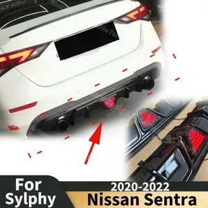 StarNav Rear Bumper <b>Diffuser</b> Lip for Sentra 2020 2021 2022 with <b>LED</b> Light Double Single Out Decoration Protector Body Kits - Product Image 2
