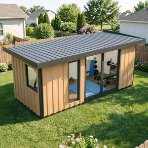 Salle de sport de jardin préfabriquée, studio de <span class=keywords><strong>fitness</strong></span> extérieur, conception modulaire isolée, utilisation toutes saisons, installation facile - Product Image 2