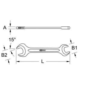 KS TOOLS-517,1407 Llave de doble extremo abierto-EAN 4042146558423 LLAVES DE EXTREMO ABIERTO - Product Image 2