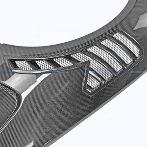 กันชนหน้า G37 สำหรับ Infiniti G37 Coupe 2 ประตู ปี 2008-2014 รุ่น DLF Attk แบบคาร์บอนไฟเบอร์ พร้อมช่องระบายอากาศด้านบน - Product Image 2