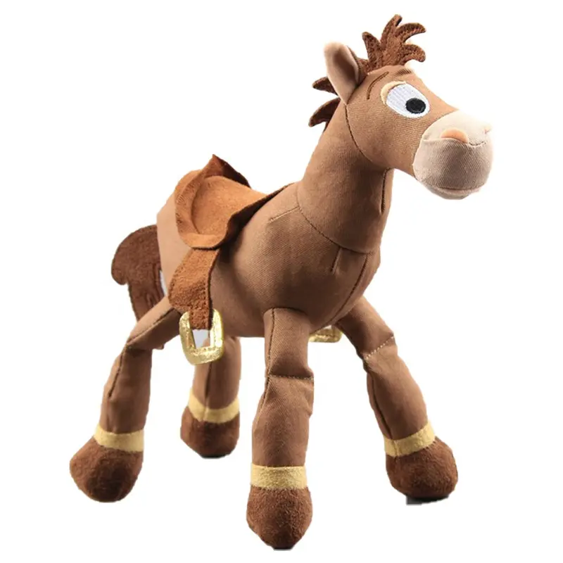 25cm Cartoon Story Stuffed Animals Bullseye Cute Little Horse Model Plush Toy Kids Gift