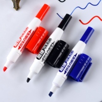 Marqueur effaçable à sec double pointe (rond 1,5 mm et biseauté 5 mm) pour tableau blanc, vente en gros directe usine, pour école et bureau, approvisionnement en vrac OEM