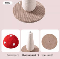 Arbre à chat champignon avec griffoir en sisal, tour à chat mignonne avec grotte privée pour chats d'intérieur