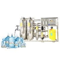 Ligne de production automatique de remplissage d'eau en fûts de 5 gallons, machine d'embouteillage d'eau potable 100-2000 BPH