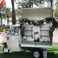 Nouveau chariot de Bar à bière 3 roues camion alimentaire électrique avec cuisine complète cuisine Mobile café Tricycle Ape camion alimentaire