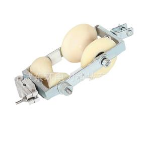 รอกอลูมิเนียมไนลอนแบบมีล้อสำหรับสายพานแบน งานก่อสร้างสายไฟฟ้า รอกเปลี่ยนสายแบบสองล้อ - Product Image 1