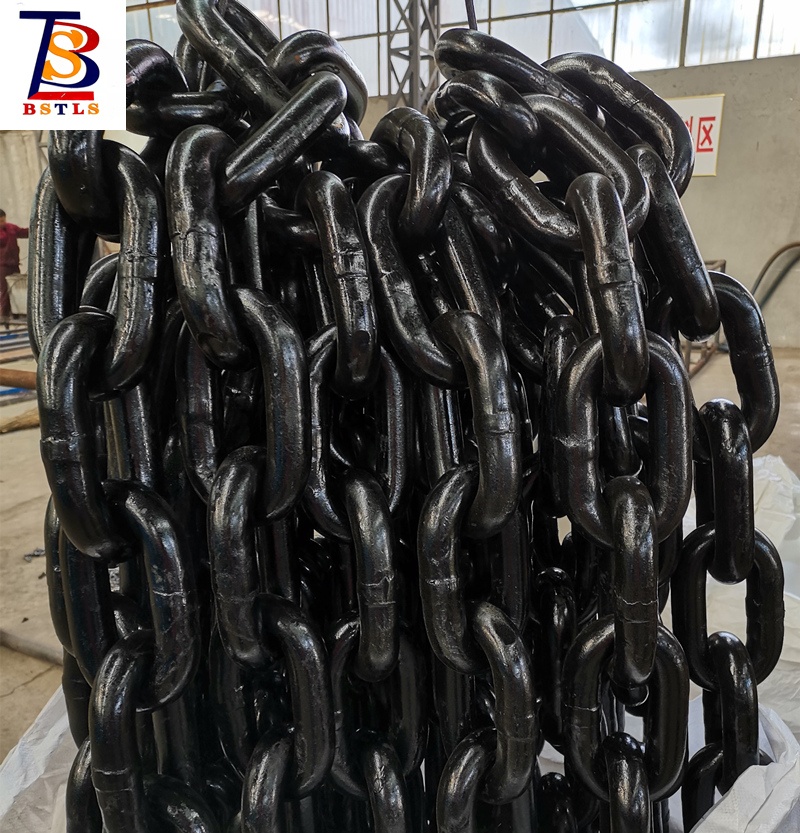 30 x 108mm Mining Round Link Chain Through Hardened 23MnNiCrMo54 Material