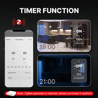 Interruptor inteligente regulador de intensidad de luz MOES Star Ring ZigBee, compatible con Alexa y Google Home, regulable de 1 a 3 bandas