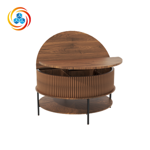 Contemporary Brown Lift Top <b>Coffee</b> <b>Table</b> Storage Cocktail <b>Table</b> Sturdy Steel Legs Easy Clean Safe Design for Living Room Office - Product Image 5