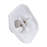 Douille de lampe plate en céramique E27, matériau PP durable, support de lampe LED sûr, AC 220V, vente en gros directe d'usine