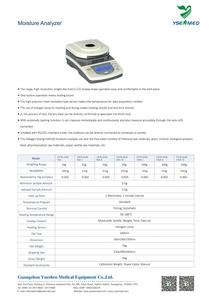 YSTE-DHS-10A 휴대용 습도 수분 분석기 저렴 할로겐 건조 방법 수분 분석기 수분 분석기 제조 업체 - Product Image 2