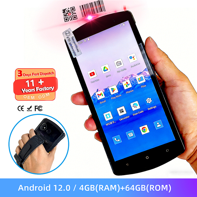 M91 Rugged Android 12 4G Wireless Handheld Pda 1D 2D QR Barcode Scanner Inventory Industrial Inventory Mobile Data Terminal