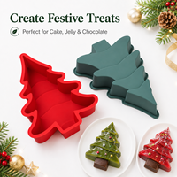 [Collection de Noël] Moule en silicone pour pain et gâteau chiffon, moule de cuisson en forme d'arbre de Noël, résistant au four, forme irrégulière