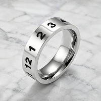 Proveedor Mayorista JLM, Anillo de Acero Inoxidable con Grabado Alfanumérico, Anillo Minimalista Unisex para Boda, Compromiso, Moda
