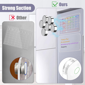 Planificador Semanal/Mensual Moderno Personalizado, Pizarra Blanca Acrílica de Alta Transparencia para Refrigerador, Adhesivos Magnéticos Reutilizables de Borrado en Seco - Product Image 3