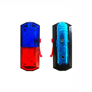Lampe <span class=keywords><strong>de</strong></span> <span class=keywords><strong>patrouille</strong></span> nocturne à piles, LED prismatique haute intensité, rouge et bleu, lampe torche clignotante - Product Image 3