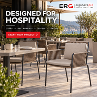 Fauteuil portable moderne en aluminium avec coussin pour extérieur, villa/jardin, imperméable, bordeaux/rose