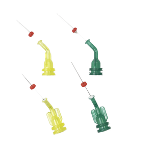 เข็มฉีดน้ำยาทำความสะอาดรากฟัน LIONS แบบสองรู ขนาดเส้นผ่านศูนย์กลาง 0.<span class=keywords><strong>3</strong></span> มม. สีเขีย<span class=keywords><strong>ว</strong></span>/เหลือง ขนาด 21 มม./25 มม. แบบโค้งงอสำเร็จรูป สำหรับการรักษาทางรากฟัน ระดับ Class I Medical - Product Image 2