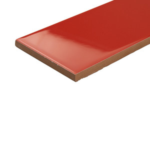 Piastrella rossa pura lucida 7,5x15 cm con bordi irregolari per pareti e pavimenti - Product Image 3