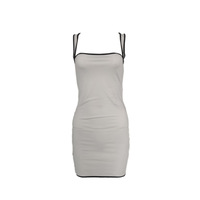 Robe d'été à col carré et fines bretelles, style streetwear européen et américain, coupe ajustée, color block, en polyester pour femme – Collection 2026, directement de l'usine