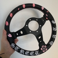 Volant Sport en Cuir et Daim 350 MM Modifiable pour Voiture, Polyvalent et Personnalisable Tiypeor