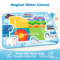 Tapis de dessin à l'eau magique réutilisable, bloc de peinture éducatif, jouet de coloriage aquatique, cadeau portable pour les tout-petits, garçons et filles