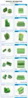 Fabricación de bloques de terminales de PCB verde, componente de montaje, placa de circuito impreso, conectores de tornillo de carril Din para PC, bloques de terminales de PCB