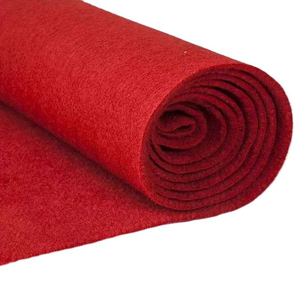 Alfombra de Fieltro Roja Tejida Clásica Antideslizante para Exposiciones, Bodas y Eventos, Venta Directa de Fábrica - Product Image 1