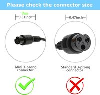 Adaptateur secteur 42V 2A avec connecteur mini 3 broches de 8 mm, chargeur universel pour batterie au lithium 36V