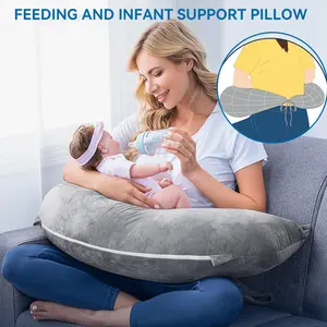 Oem Wholesale Back Support Breastfeeding Pillow Shredded Memory Foam Bed Rest Reading Pillow