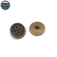 Boutons en métal vintage 23mm 36L avec motif tissé Design élégant
