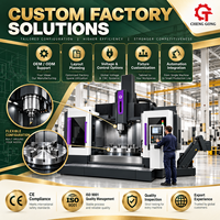 Tour CNC vertical sur mesure OEM avec panneau de commande CNC, éclairage empilé et broche servo