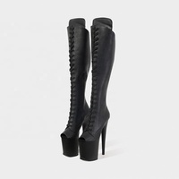 Chaussures de pole dance à lacets de haute qualité, nouvelle mode été automne, talon haut de 20 cm/8 pouces, bout fermé, plateforme, chaussures modernes pour femmes