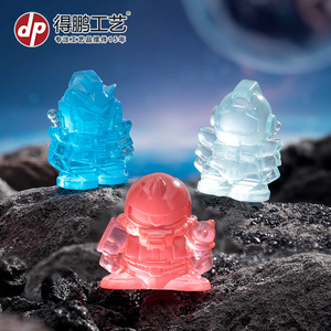 โมเดลกันดั้มเรซิ่น ฟิกเกอร์จิ๋ว หุ่นยนต์การ์ตูน ของตกแต่งโต๊ะทำงาน มีสีแดง น้ำเงิน และใสให้เลือก - Product Image 3