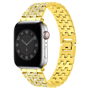 สายนาฬิกาสแตนเลสสตีลสุดหรูสำหรับ <span class=keywords><strong>Apple</strong></span> <span class=keywords><strong>Watch</strong></span> 3/4/5/6/SE <span class=keywords><strong>รุ่น</strong></span><span class=keywords><strong>ล่าสุด</strong></span>ประดับเพชรสีดำ - Product Image 3