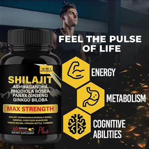 WELLBODY ShilajitカプセルAshwagandha <span class=keywords><strong>Max</strong></span> Strength Enhanced Energy <span class=keywords><strong>Dietary</strong></span> <span class=keywords><strong>Supplement</strong></span> 60カプセルヒマラヤShilajit - Product Image 3