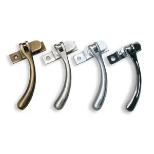 Window Fasteners Casement Handles Solid Brass Flat Handle Window Casement Latch Set Wholesale Hardware