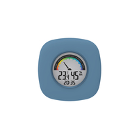 Termometer higrometer, pengukur suhu dalam ruangan tampilan nyaman termometer Digital elektrik Desktop ruangan
