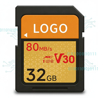 Kartu SD 32GB V30 Entry-Level Kecepatan Baca 80MB/s UHS-I Plastik Pilihan Hemat Biaya
