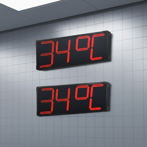 Nouveau 2026 CHEETIE CP0215 Horloge numérique lumineuse de 12 pouces au design moderne, fabriquée à la main, avec affichage de la température et de l'humidité - Product Image 2