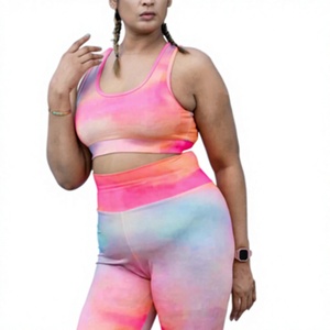 Conjunto Deportivo de Yoga de 2 Piezas para Mujer, Leggings y Sujetador Deportivo, Secado Rápido, Transpirable, Elástico, Traje de Entrenamiento, Personalizado con Impresión OEM, Venta al Por Mayor - Product Image 1