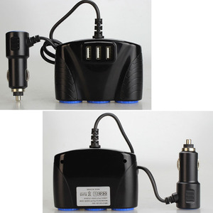 Xe Thuốc lá nhẹ hơn Splitter ổ cắm USB <span class=keywords><strong>3</strong></span> cách cắm đa Adapter sạc ổ cắm Splitter <span class=keywords><strong>3</strong></span>.1A 12V USB xe sạc cho iPhone - Product Image 3