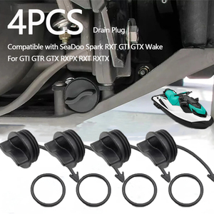 4PCS Bouchons de vidange et joints toriques noirs compatibles avec SeaDoo Spark RXT GTI GTX Wake pour GTI GTR GTX RXPX RXT <span class=keywords><strong>RXTX</strong></span> - Product Image 4